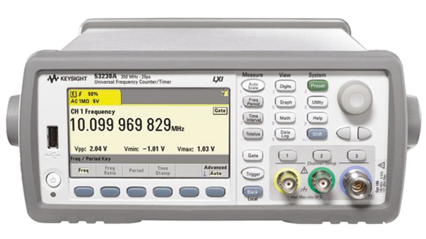 Keysight Technologies 53230A Frequency Counter, 0 Hz Min, 350MHz Max