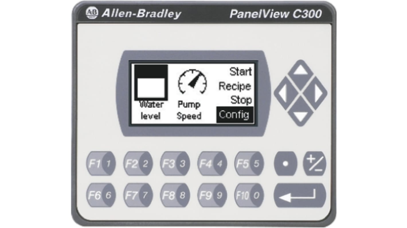 Allen Bradley Backlit LCD HMI Panel, 18 → 30 V dc Supply, 139 x 119 x 55 mm