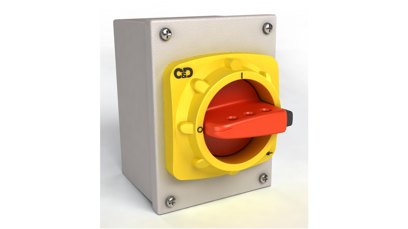 Interruttore di isolamento Craig & Derricott, 3P, 3 NA, 25A, 690V, IP65