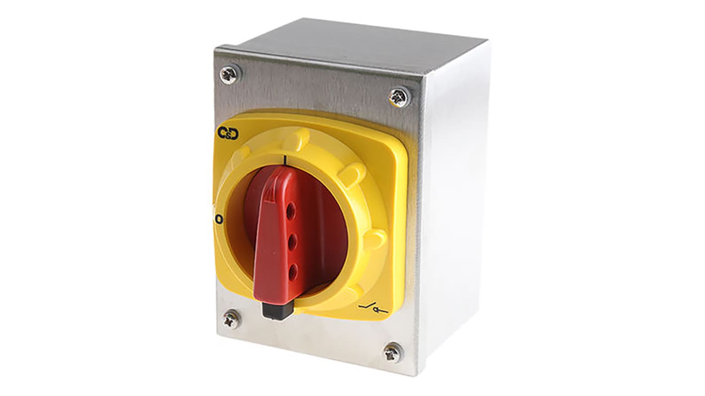 Craig & Derricott 3P Pole Isolator Switch - 40A Maximum Current, 15kW Power Rating, IP65