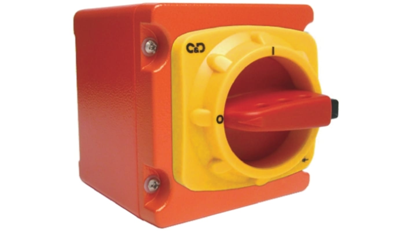 Craig & Derricott 6P+2EB Pole Isolator Switch - 20A Maximum Current, 7.5kW Power Rating, IP65