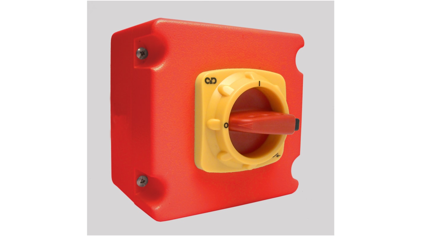 Craig & Derricott 6P+2EB Pole Isolator Switch - 40A Maximum Current, 18.5kW Power Rating, IP65