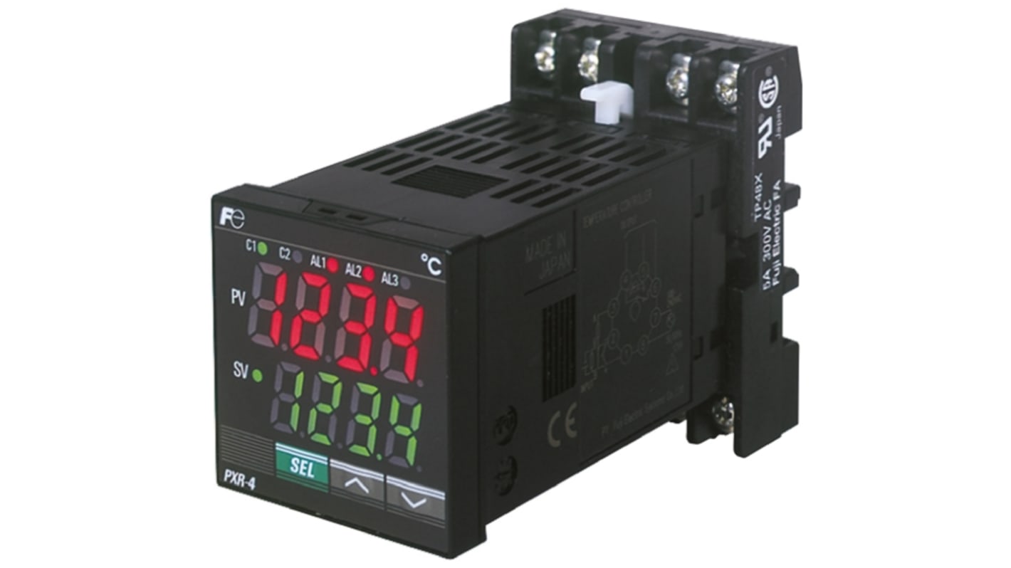 Controlador de temperatura PID Fuji serie PXR4, 48 x 48mm, 24 V ac / dc, 1 salida Relé