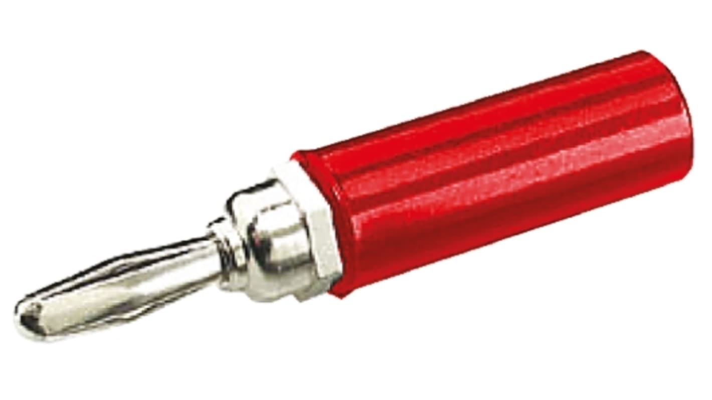 Mueller Electric 4 mm Bananenstecker Rot, Kontakt vernickelt / 15A