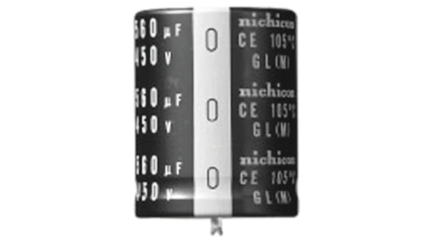 Nichicon 390μF Aluminium Electrolytic Capacitor 400V dc, Snap-In - LGL2G391MELC25