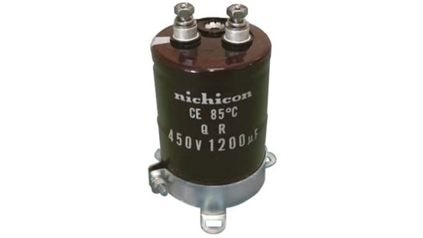 Nichicon QR, Schraub Aluminium-Elektrolyt Kondensator 680μF ±20% / 400V dc, Ø 35mm x 80mm, +85°C