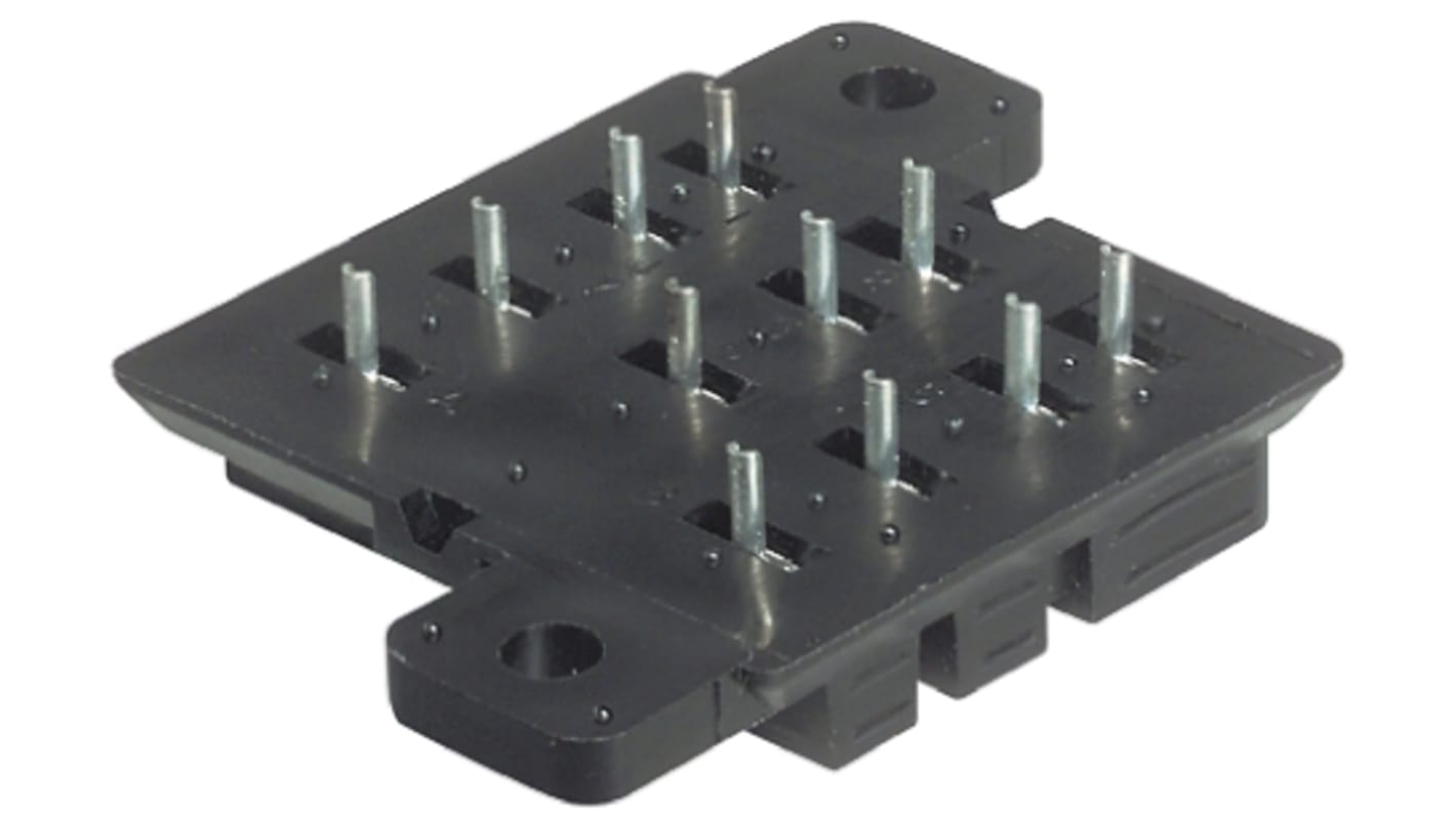 TE Connectivity 11 Pin 240V ac PCB Mount Relay Socket, for use with RM Series