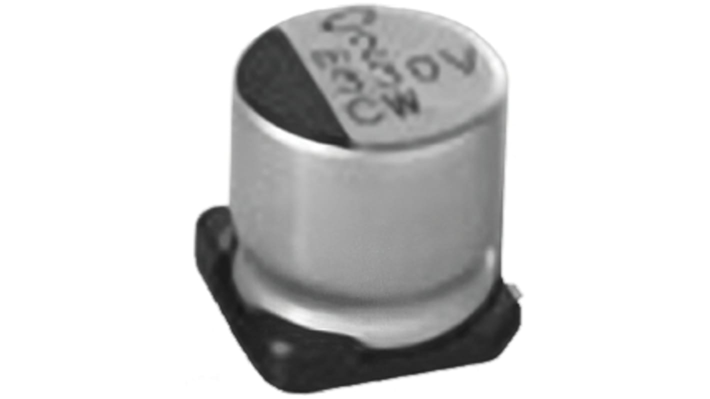 Condensador electrolítico Nichicon serie CW, 33μF, ±20%, 25V dc, mont. SMD, 6.3 (Dia.) x 7mm