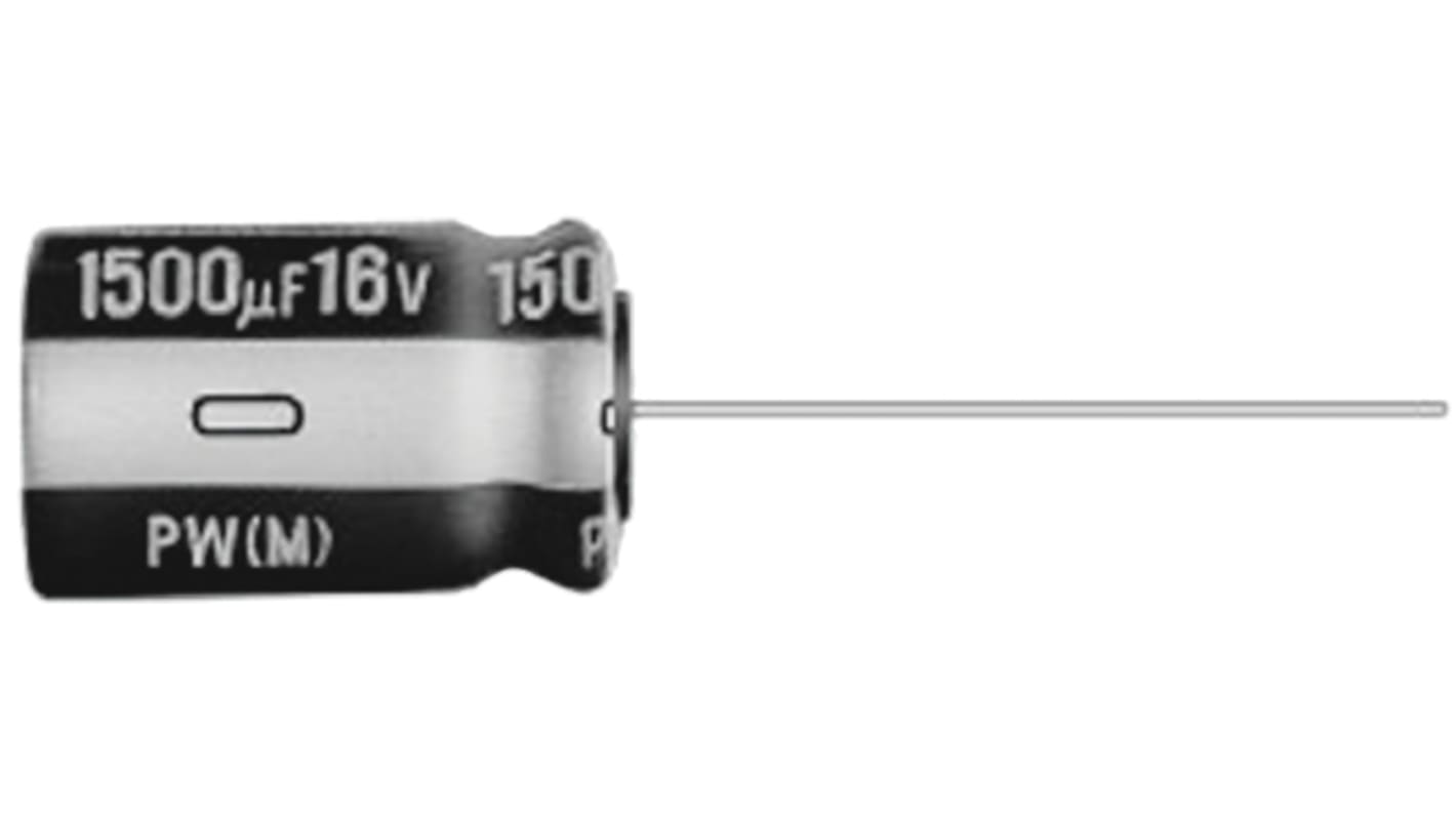 Nichicon 680μF Aluminium Electrolytic Capacitor 63V dc, Radial, Through Hole - UPW1J681MHD