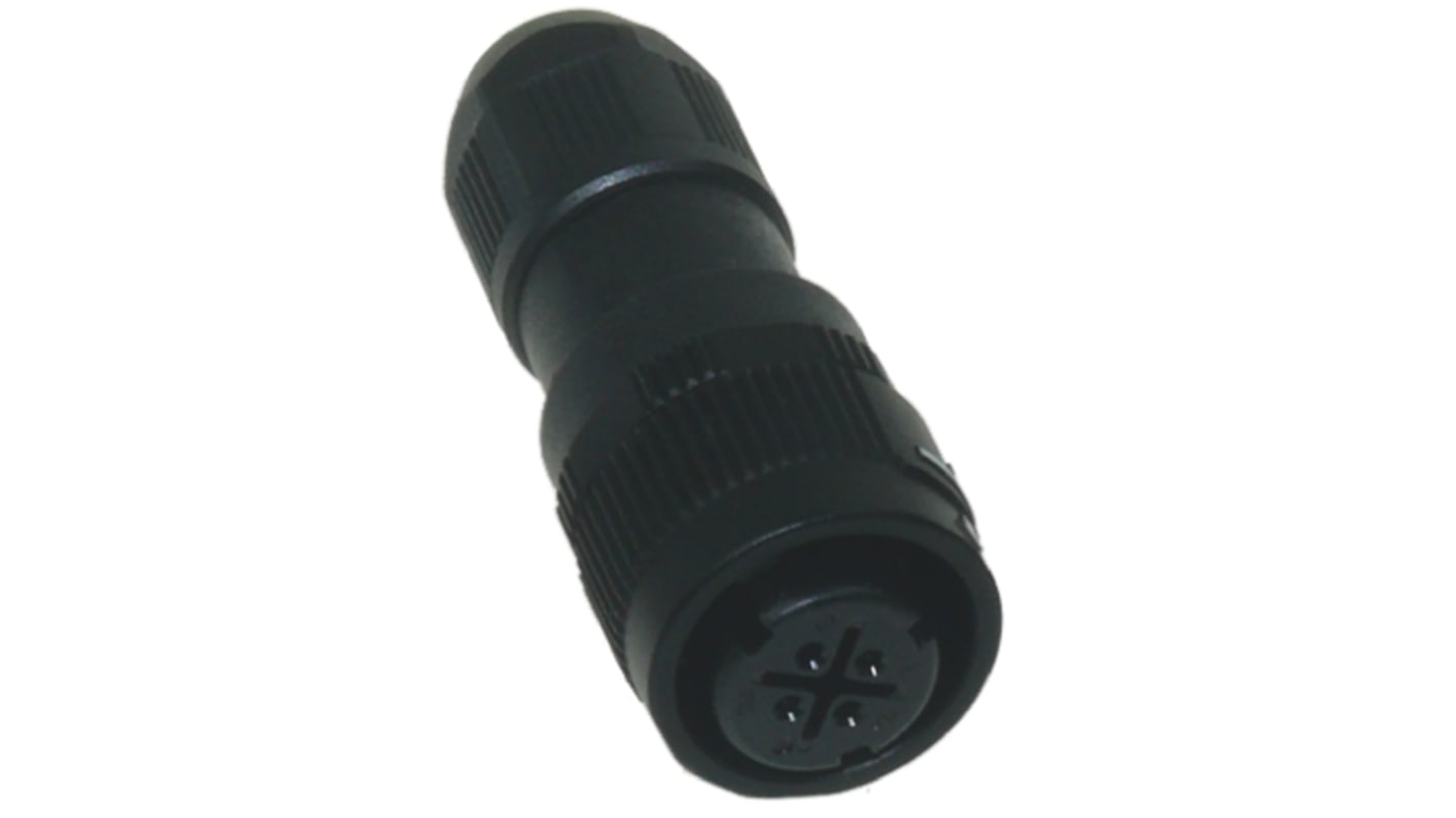 Hirose Connector, 4 Contacts, Cable Mount, Miniature Connector, Plug, Female, IP67, IP68, HR34B Series