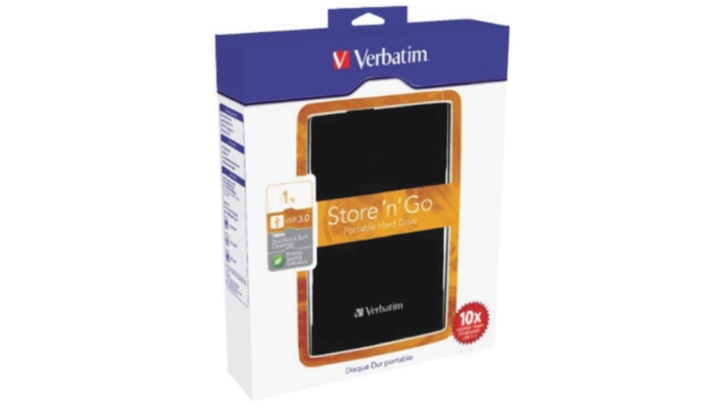 Verbatim 1 TB USB 2.0, USB 3.0 Portable Hard Drive