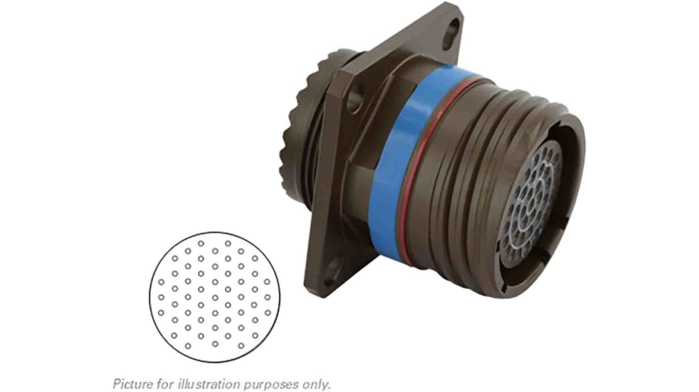 Connecteur cylindrique Femelle, 53 Contacts, Femelle, Souriau Sunbank by Eaton, A sertir