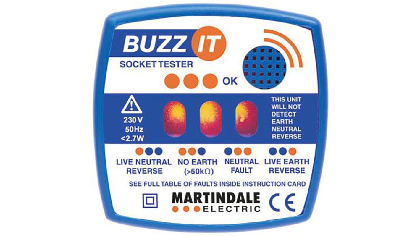 Martindale, Model BZ101 Socket Tester 13A 230V ac CAT IV 300 V RS Calibration