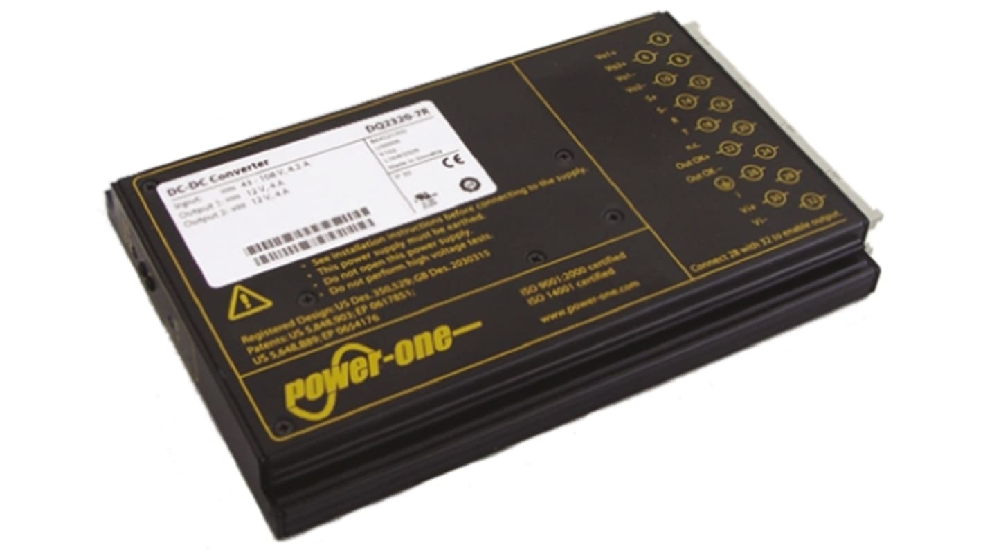 BEL POWER SOLUTIONS INC Q Isolated DC-DC Converter, ±24V dc/ 2.75A Output, 33.6 → 75 V dc Input, 132W, Rack