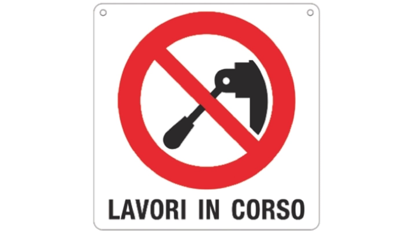 Cartello "Lavori In Corso", in Italiano