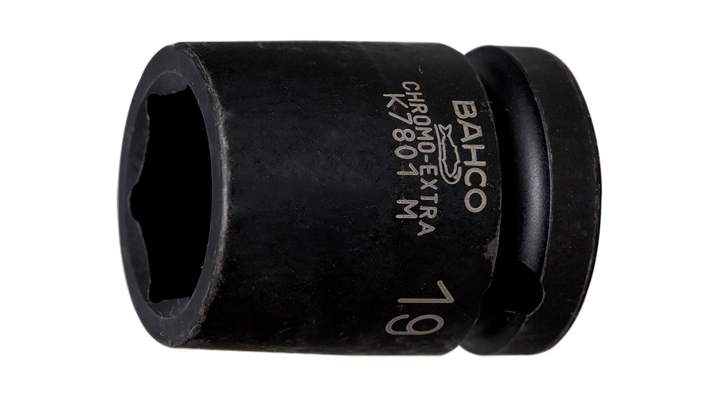 Vaso de impacto Bahco de 10 mm, 10 mm, con cuadrado de 1/2 plg, longitud 38 mm