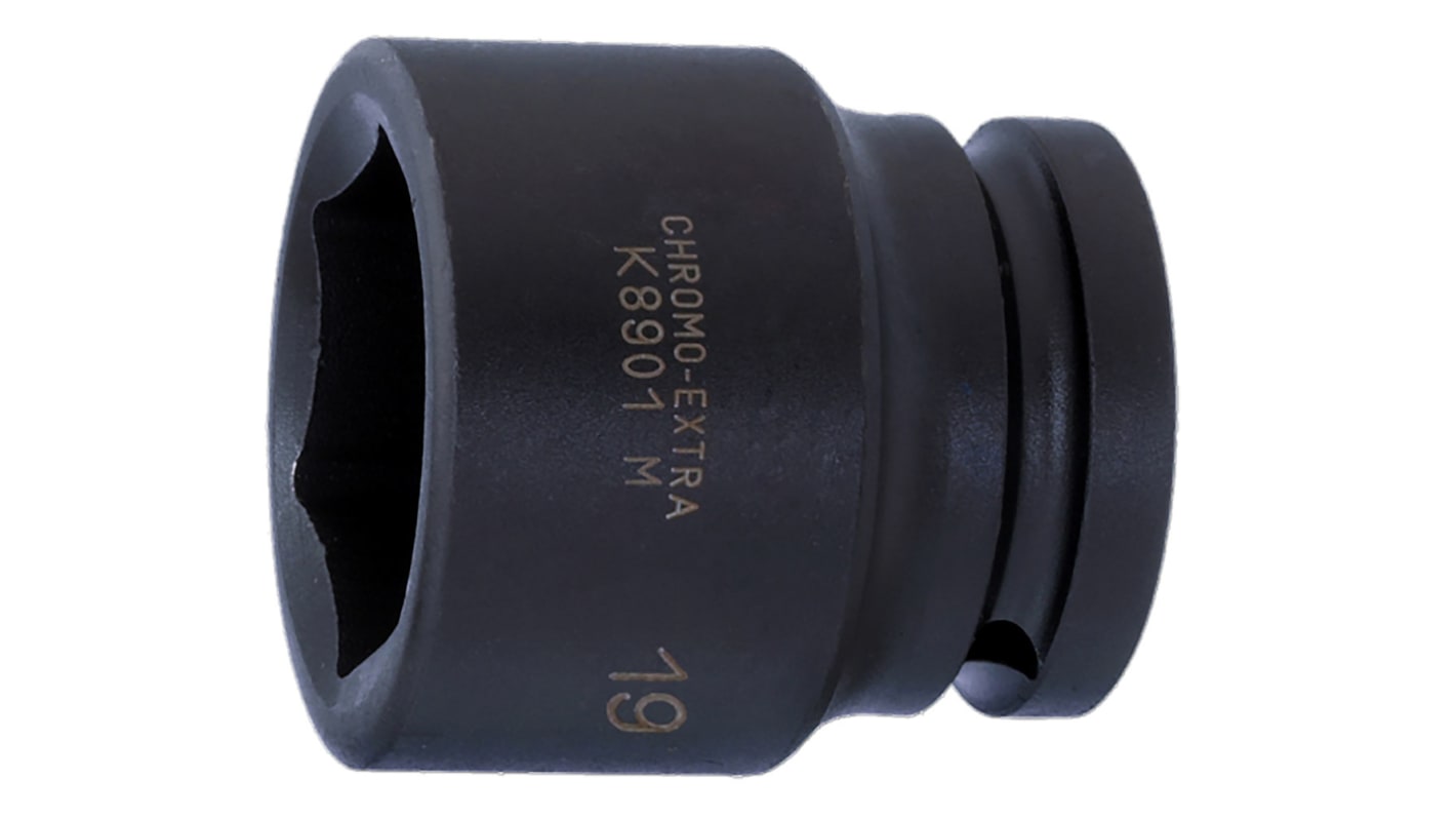 Bahco 22mm, 3/4 in Drive Impact Socket Hexagon, 51 mm length