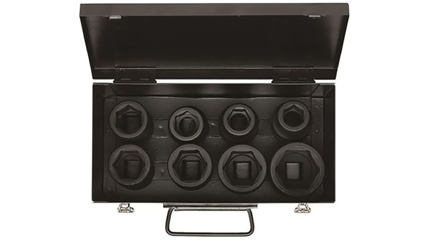 K8906M/8 Bahco 8Piece Metric 3/4 in Deep Impact Socket Set , 6 point