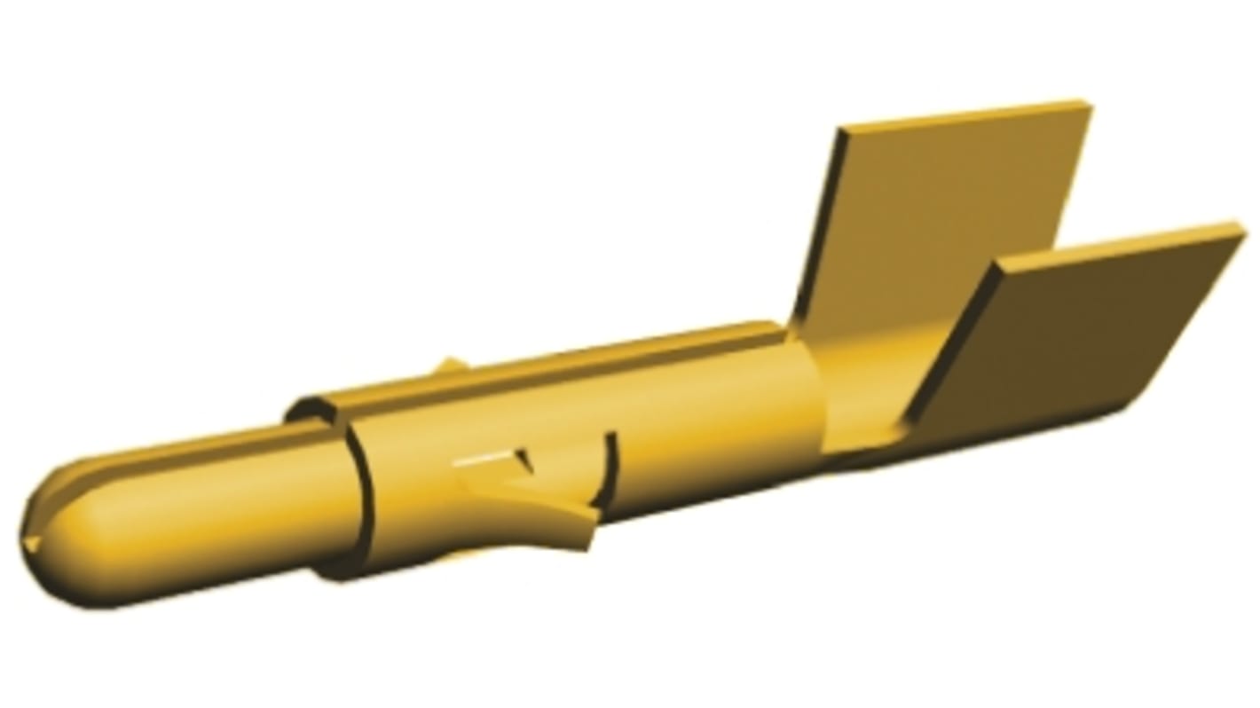 TE Connectivity Universal MATE-N-LOK Series Male Crimp Terminal Contact, 12AWG Min, 10AWG Max