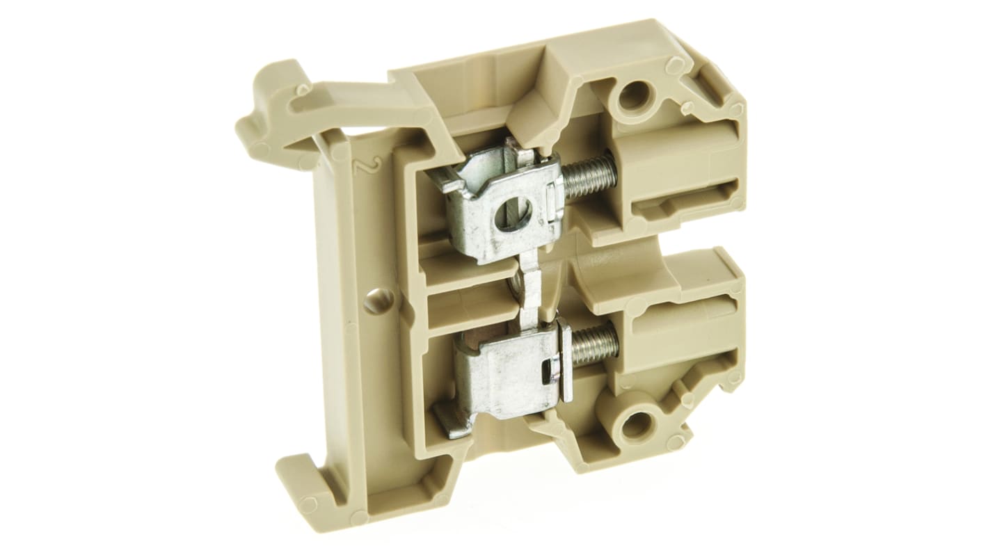 Bloc de jonction de traversée Weidmüller SAK, 4mm², A visser, Beige