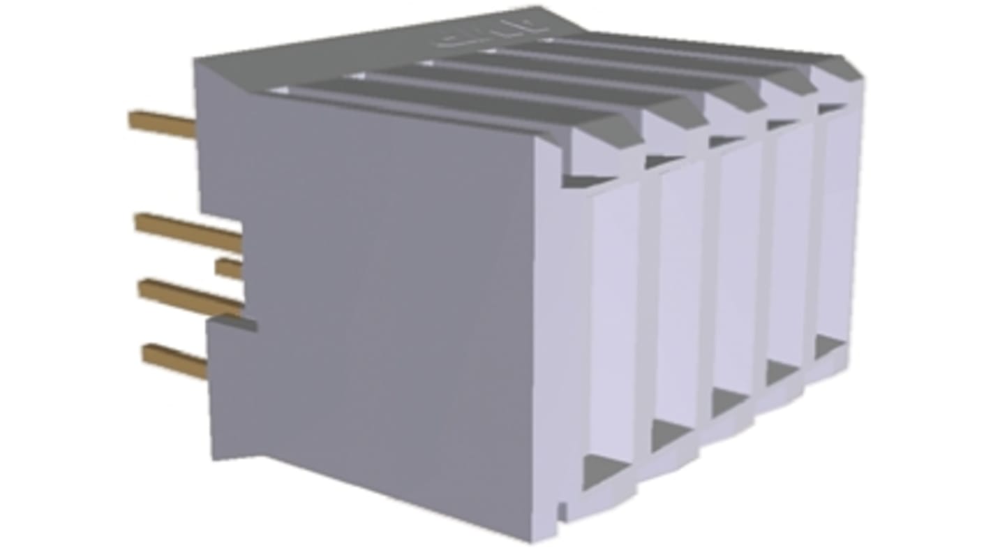 TE Connectivity Z-PACK HM Series Straight Through Hole Mount PCB Socket, 5-Contact, Solder Termination