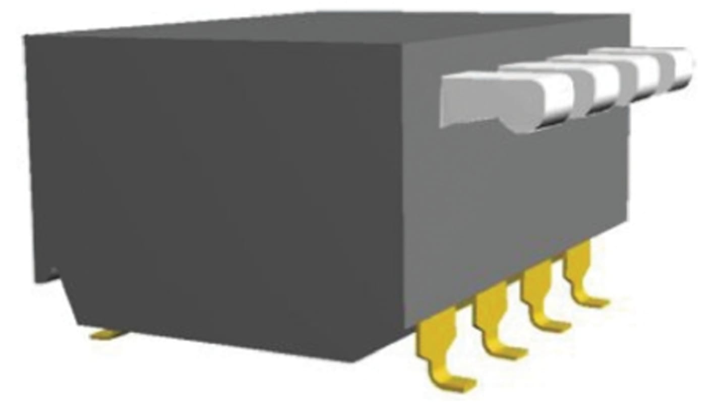 Interruptor DIP, SPST, Montaje superficial, Actuador Piano, 100 mA a 24 V dc, 8 vías, -30 → +85°C