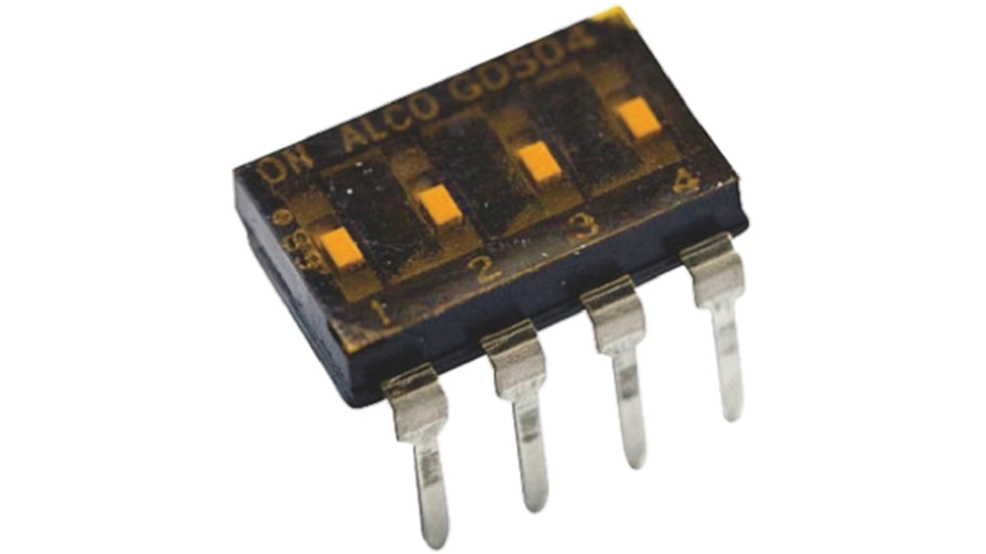 TE Connectivity 8 Way PCB DIP Switch SPST