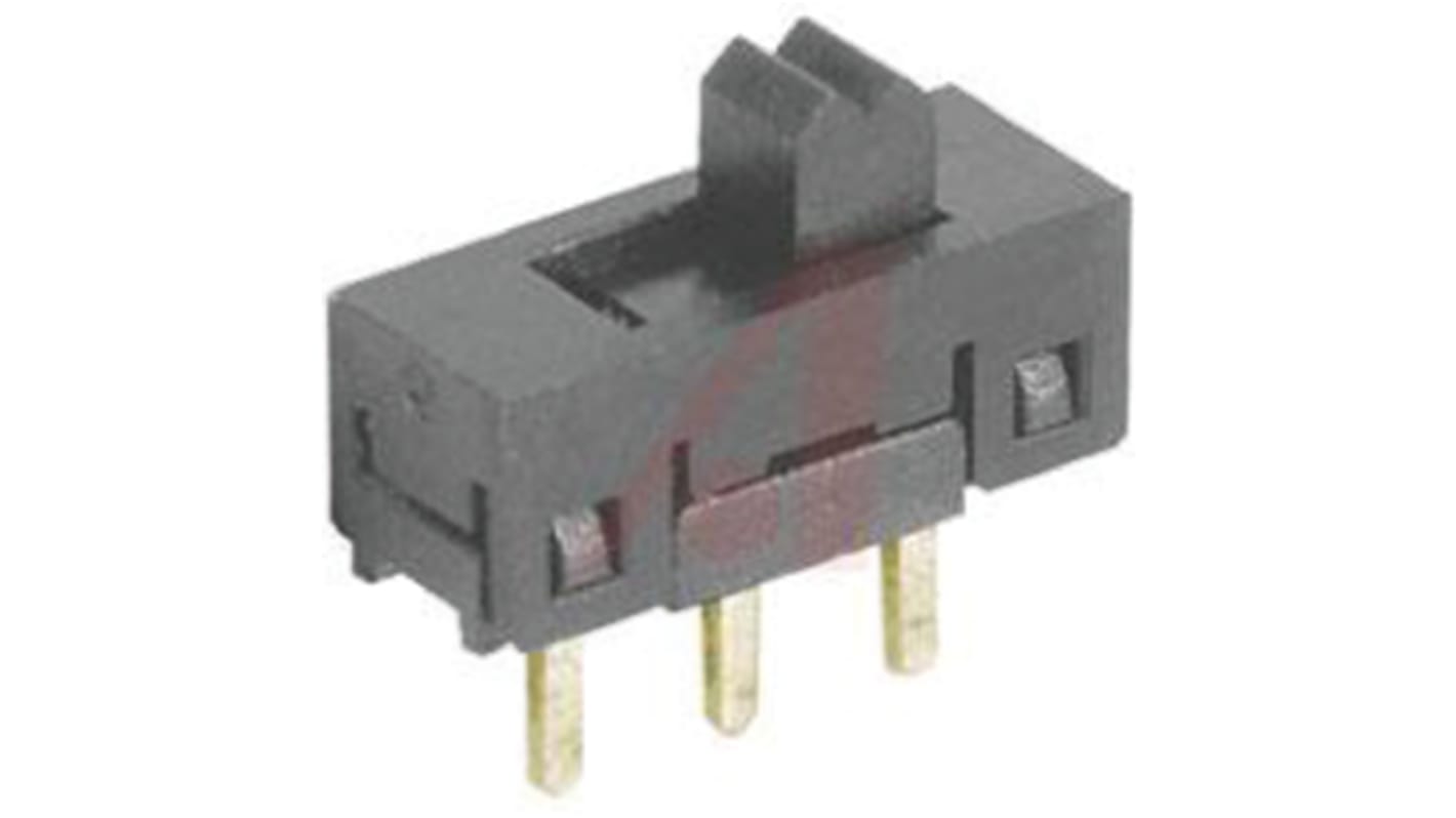 Interruptor de actuador deslizante SPDT, Enclavamiento, 400 mA a 20 V, Montaje en PCB
