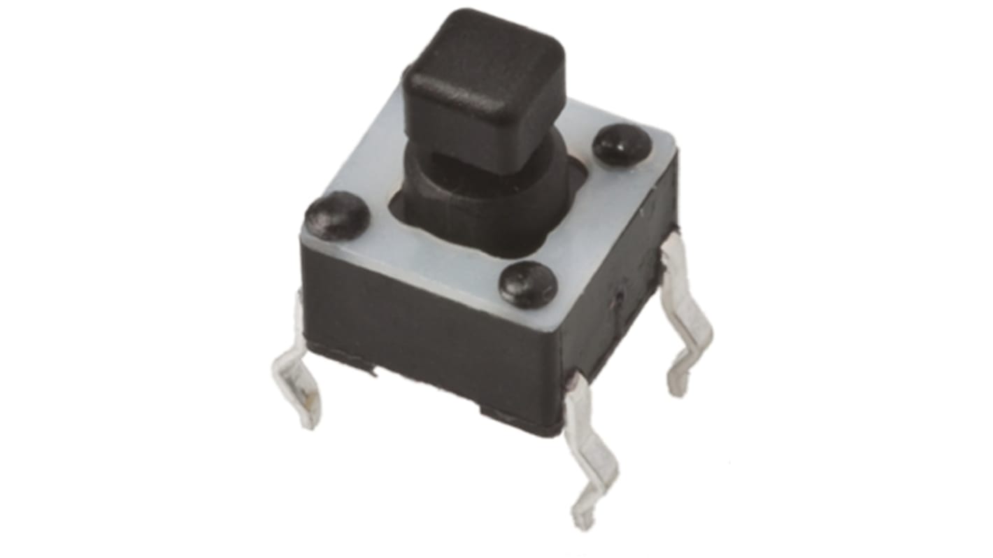 Button Tactile Switch, SPST 50 mA @ 24 V dc 3.9mm