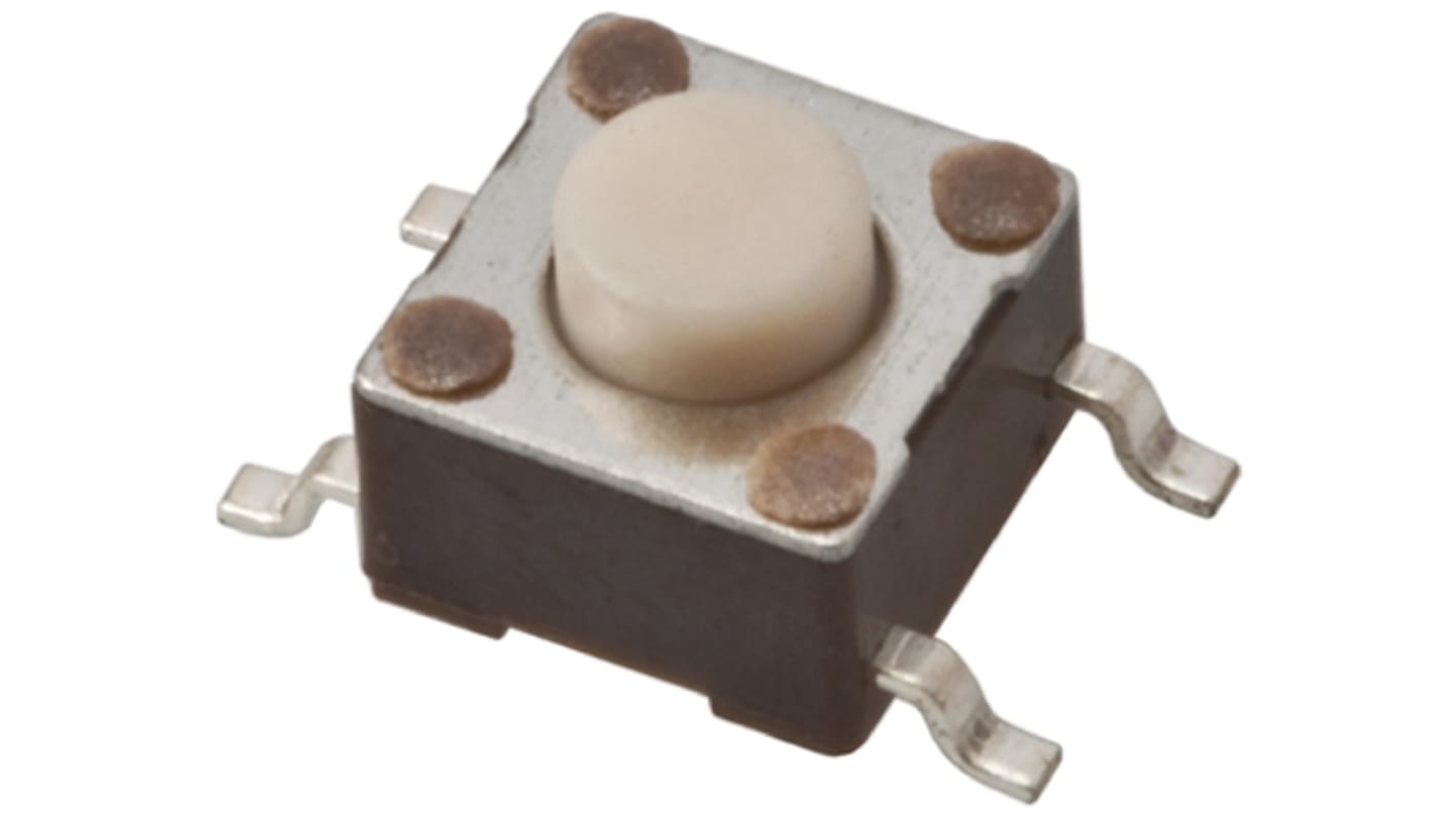 Interrupteur tactile TE Connectivity CMS, SPST, 6 x 6 x 10mm, Bouton