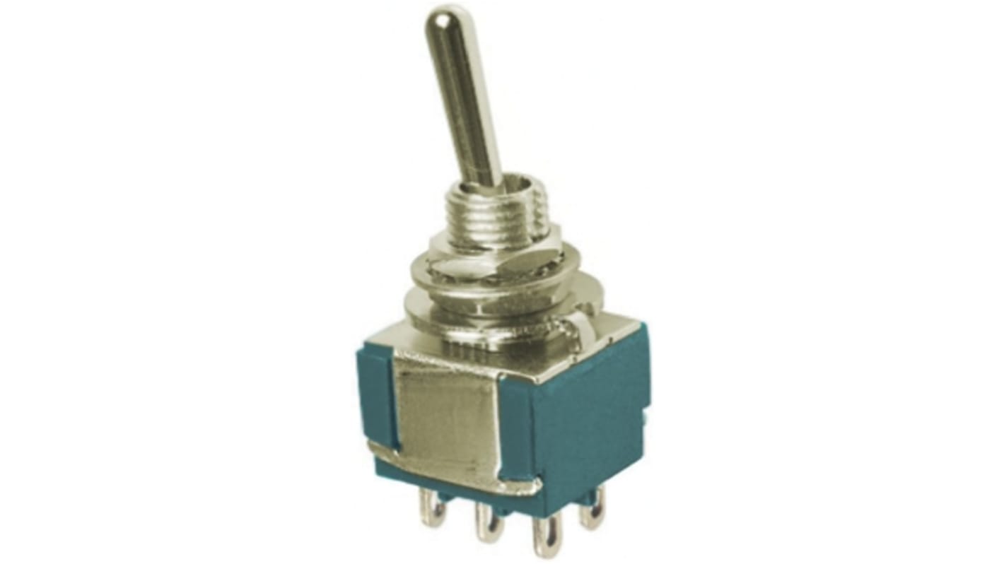 TE Connectivity Toggle Switch, Panel Mount, On-(On), SPDT, Solder Terminal