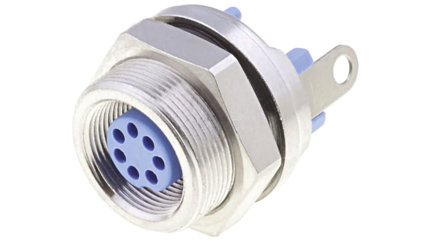 Conector de potencia industrial, Orientación Recta, 60 V ac, 1A