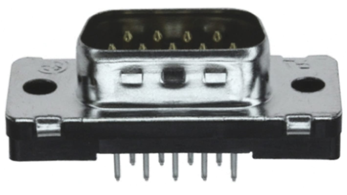 Conector D-sub TE Connectivity, Serie Amplimite HD-20, paso 2.74mm, Recto, Montaje en orificio pasante, Macho,