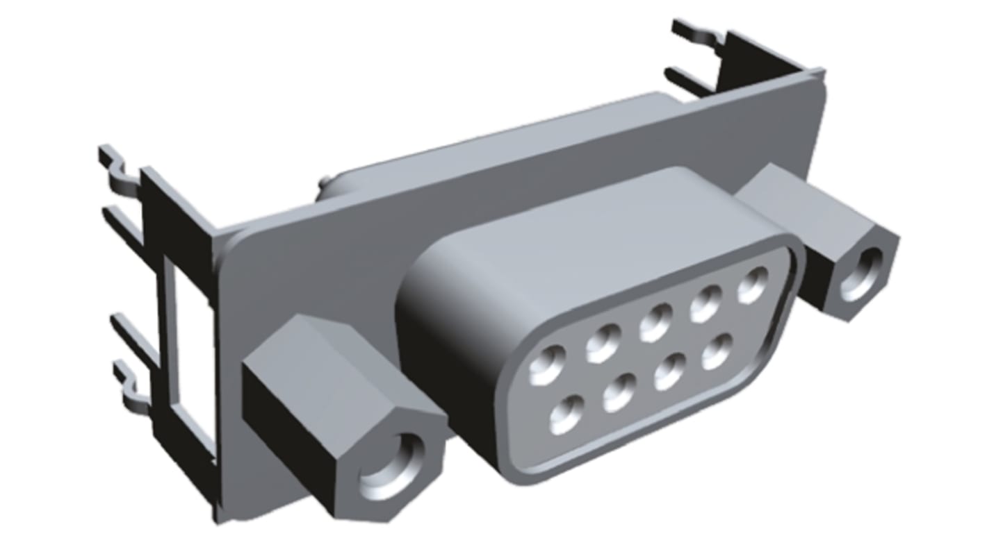 TE Connectivity Amplimite HD-20 9 Way Through Hole D-sub Connector Socket, 2.74mm Pitch