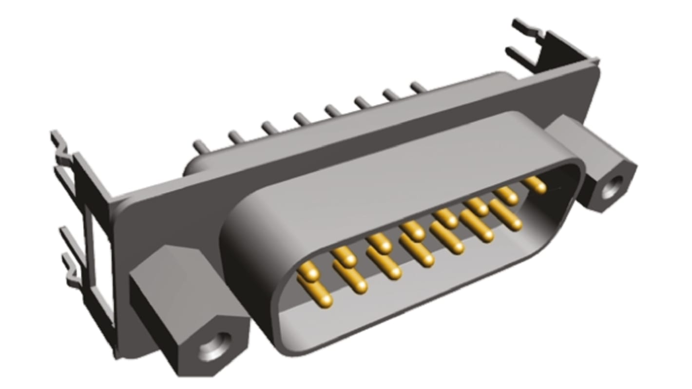 TE Connectivity Amplimite HD-20 Sub-D Print-Steckverbinder Stecker, 15-polig / Raster 2.74mm, THT