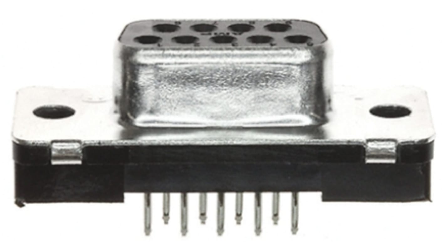 TE Connectivity Amplimite HD-20 9 Way Through Hole D-sub Connector Socket, 2.74mm Pitch