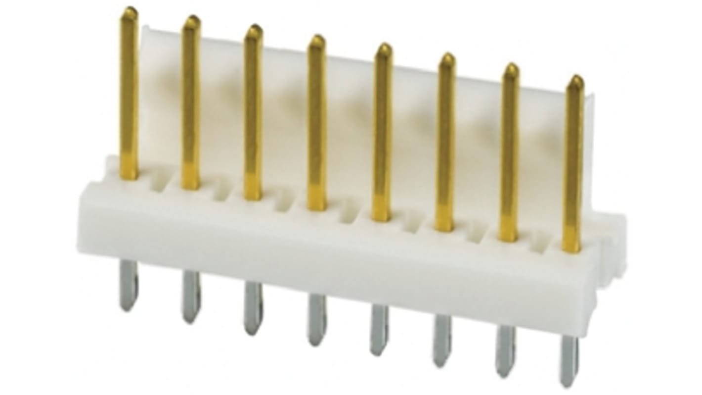 TE Connectivity MTA-100 Series Straight Through Hole Pin Header, 7 Contact(s), 2.54mm Pitch, 1 Row(s), Unshrouded