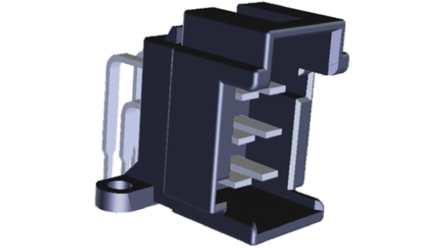 TE Connectivity Timer Series Right Angle Through Hole PCB Header, 6 Contact(s), 5.0mm Pitch, 3 Row(s), Shrouded