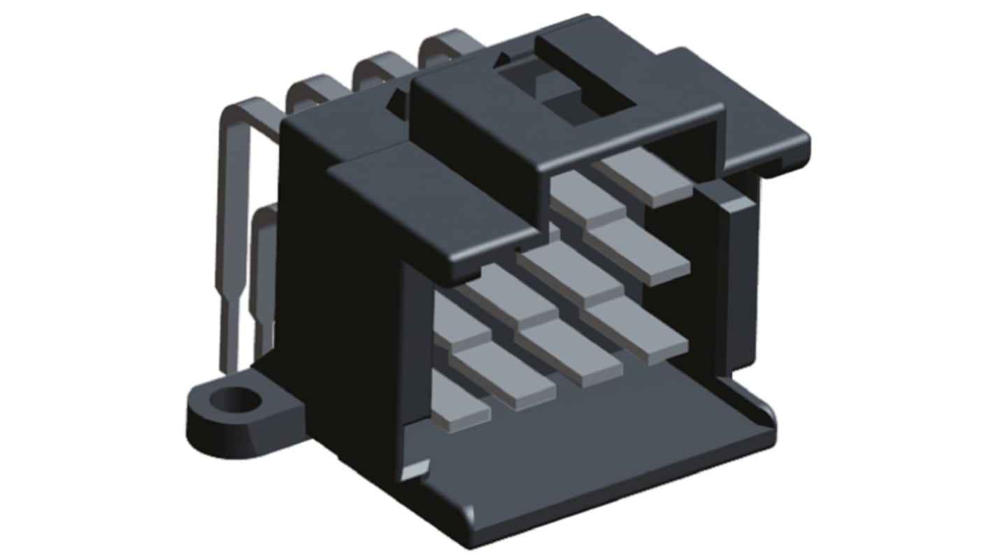 TE Connectivity Timer Series Right Angle Through Hole PCB Header, 12 Contact(s), 5mm Pitch, 3 Row(s), Shrouded