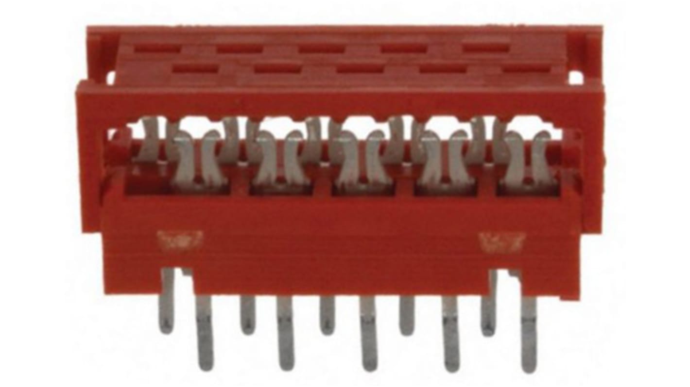 TE Connectivity IDCコネクタ 1.27mmピッチ 10極 2列 オス, Micro-MaTchシリーズ, 1-215570-0