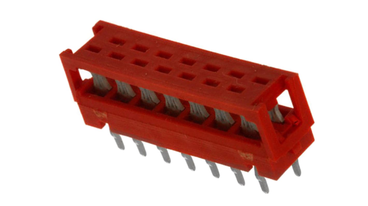 TE Connectivity 14-Way IDC Connector Plug for Cable Mount, 2-Row