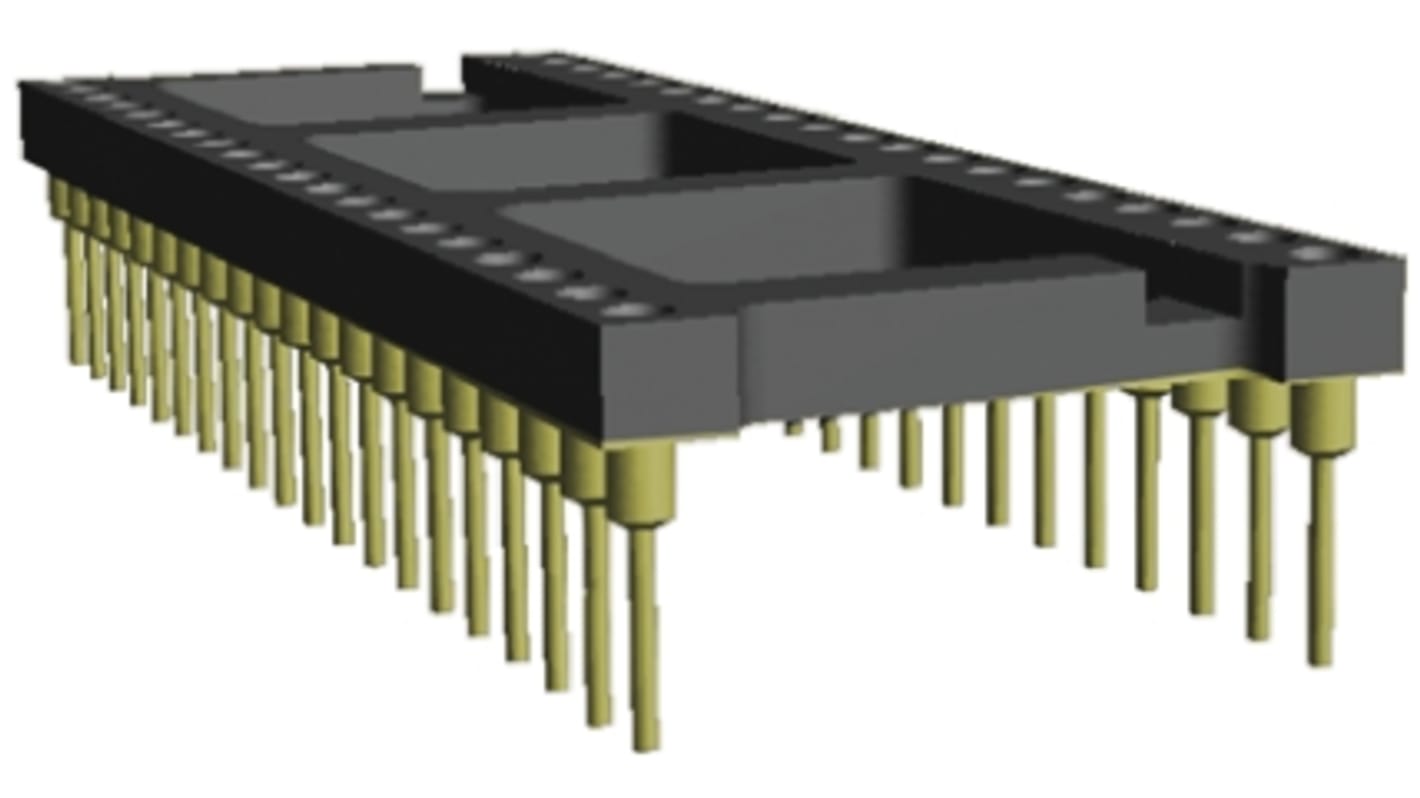 Podstawka DIL 2.54mm Pitch 15.24mm Row Spacing 28 Way, Przepust Formowany Pin, 3A TE Connectivity