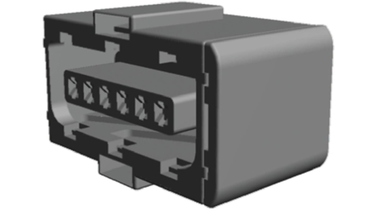 TE Connectivity Micro Timer II  Automotive, Kfz-Steckverbinder Gehäuse, Buchse, 6-polig, Schwarz / 1-reihig