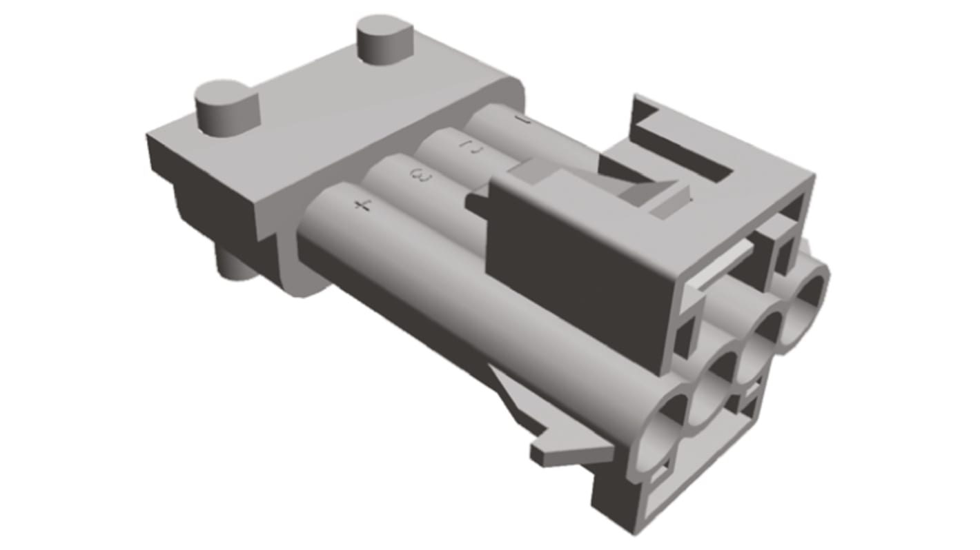 TE Connectivity Timer  Automotive, Kfz-Steckverbinder Gehäuse, Stecker, 4-polig, Grau / 1-reihig