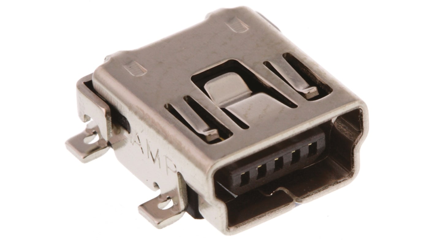 Conector USB TE Connectivity 1734035-2, Hembra, Ángulo de 90° , Montaje Superficial, Versión 2.0