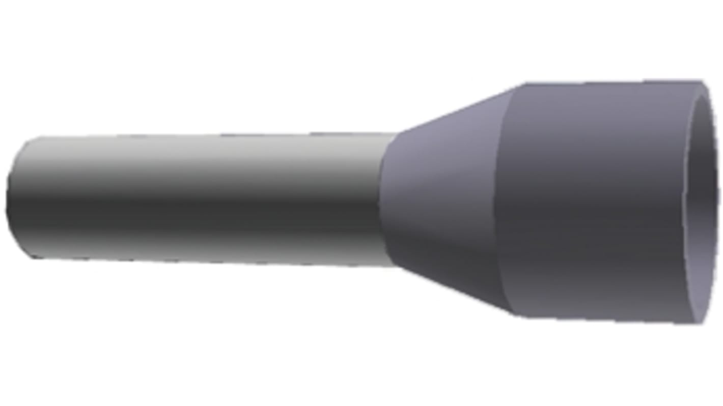 TE Connectivity Aderendhülsen bis 4mm², Stift ø 2.8mm, Grau, 12mm, 20mm, Isoliert, 11AWG max.