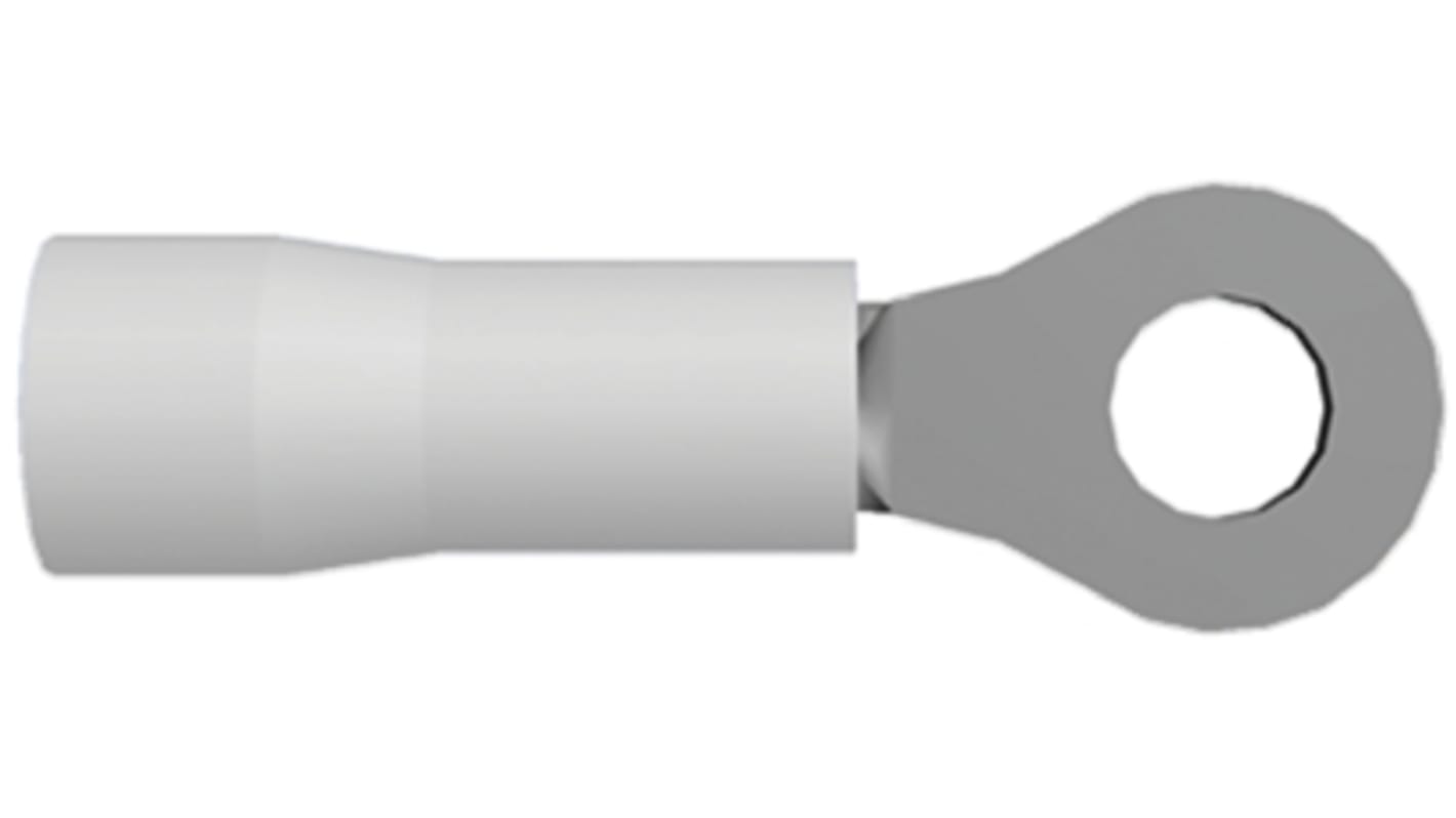 TE Connectivity, PIDG Insulated Ring Terminal, M2 Stud Size, 0.2mm² to 0.5mm² Wire Size, Natural