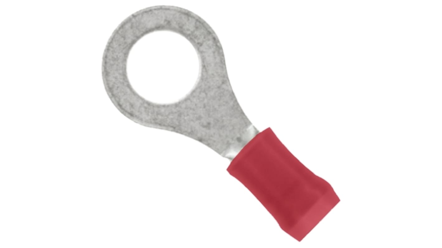 151730 TE Connectivity, PIDG Insulated Ring Terminal, M5 Stud Size, 0