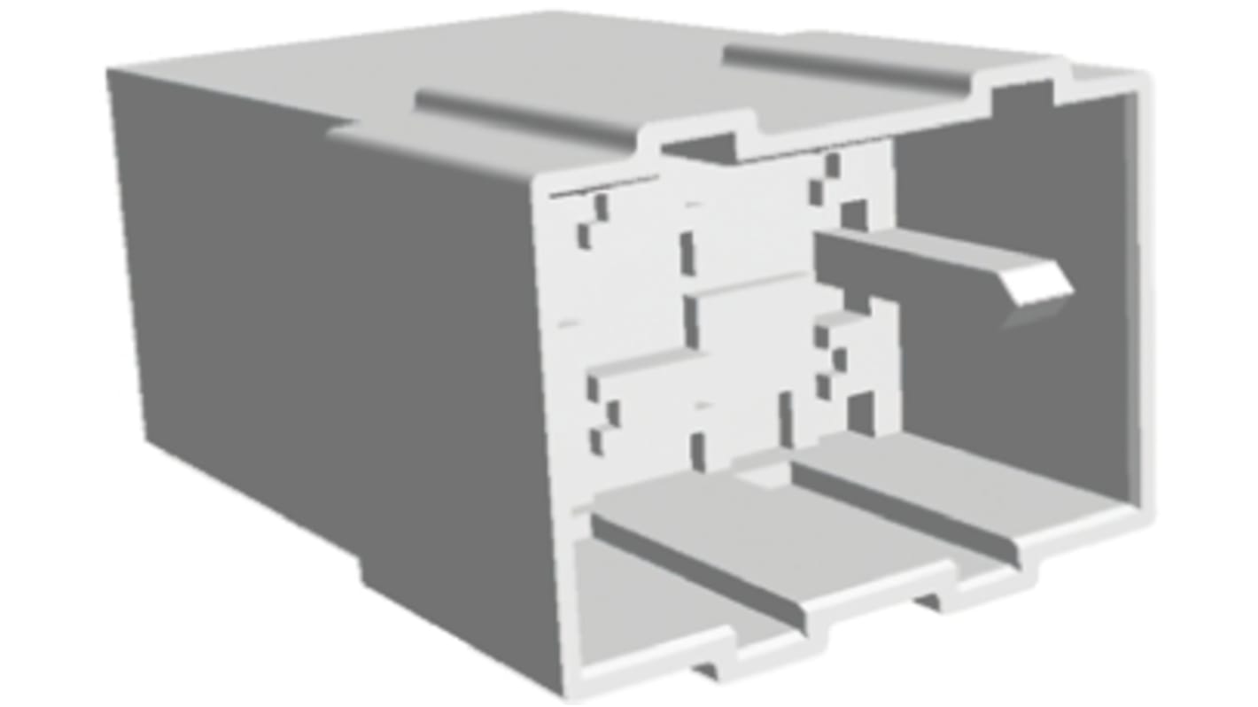 TE Connectivity, FASTIN-FASTON .375 4 Way Polyamide Crimp Terminal Housing, Natural