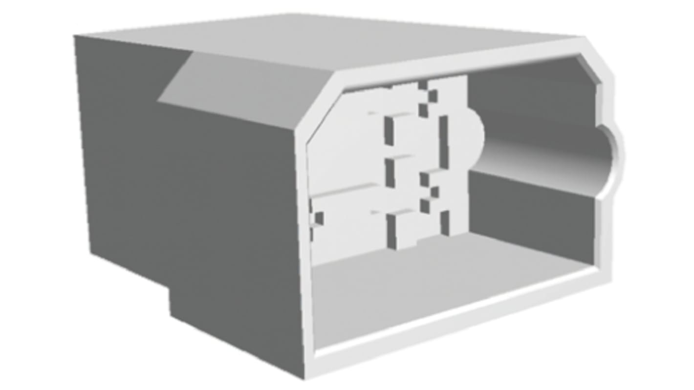 TE Connectivity FASTIN-FASTON .250 Crimpkontaktgehäuse, Flachstecker, Nylon, B 0.25Zoll, Natur, 4-polig